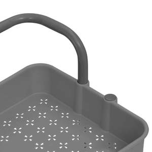 Carrito de Cocina Gris de 3 Niveles, 16.5"x13.8"x33.5", Material de Hierro y ABS, Espacio de Almacenamiento de 16.5"x13.8"x33.5", Unidad de Almacenamiento para Cocina - Product Image 5