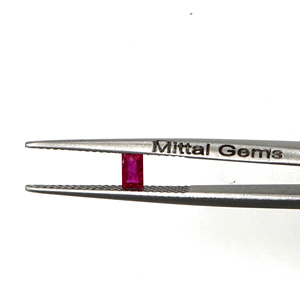 Baguettes de rubis naturel non traité du Mozambique, calibrées 2x4mm, pierre précieuse naturelle à facettes pour la fabrication de bijoux - Product Image 2