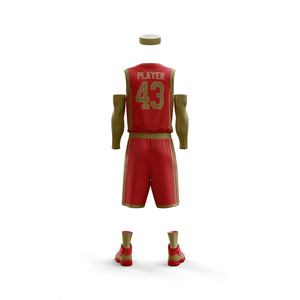 Conjunto de Camiseta y Pantalones Cortos de Baloncesto Personalizados para Hombre, Transpirable, Talla Grande, Sublimación Completa, Uniforme Ligero - Product Image 6