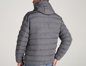 Chaqueta de hombre con forro polar, acolchada, cálida para invierno, resistente al viento y al agua, con cremallera completa y capucha, gruesa, para exteriores. - Product Image 4
