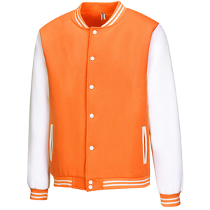Custom Printing <b>Long</b> Sleeve <b>Men's</b> Baseball <b>Jacket</b> OEM Service <b>Men</b> Plain Blank Letterman Varsity <b>Jacket</b> For <b>Men</b> - Product Image 1
