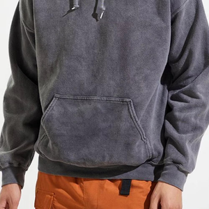 Sudadera de cuello redondo roja para hombre, 100% algodón, forro polar, antipilling, corte regular, manga larga, con bolsillo, informal, para invierno - Product Image 6