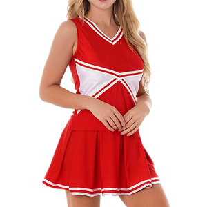 Uniforme de cheerleading personnalisé pour femmes, tissu polyester à séchage rapide, costume d'équipe, ensemble de strass, danse scolaire, entraînement sportif - Product Image 2
