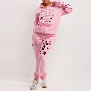 OEM Pullover Hoodie and Sweat <b>Pant</b> for Women Sweatshirt Jogger Set 100% Cotton Fleece 2 Piece Set Tracksuits for Women - Product Image 5