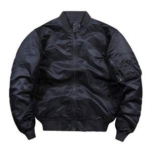 2025 New Arrival Spring Polyester/Cotton Solid Front Logo Men's <b>Slim</b> <b>Fit</b> Casual Business Bomber <b>Jacket</b> Windproof Breathable - Product Image 1