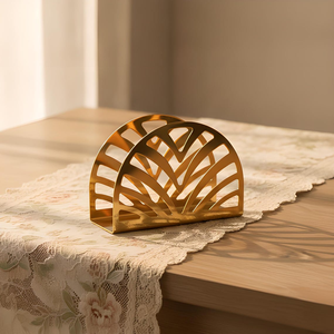 Porte-serviettes en métal doré, distributeur de serviettes en papier moderne, support élégant pour serviettes de table, décoration de table pour restaurant, café, hôtel, maison - Product Image 1