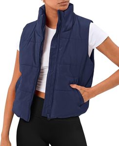 Gilet matelassé léger et isolant pour femme, fabricant OEM, logo personnalisé, veste sans manches matelassée pour femme, vente en gros - Product Image 1