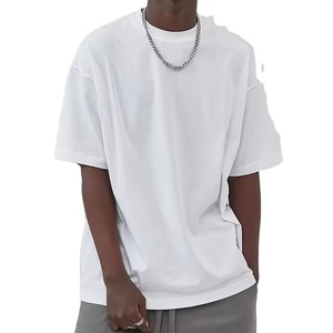 Surdimensionné 100% coton fait sur mesure hommes T-Shirt plaine Boxy décontracté hommes T-shirts hommes solides t-shirts - Product Image 1