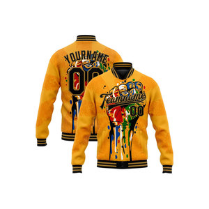 Chaqueta Varsity Roja Personalizada para Hombre con Mangas Negras, Nombre y Número Personalizados con Impresión por Transferencia Térmica, Ropa Casual de Otoño - Product Image 4