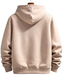 Sudadera con Capucha Personalizada para Hombre con Estampado de Dragón Beige, Felpa de Algodón, Estilo Casual, Fabricante Personalizado, Proveedor de Ropa al por Mayor - Product Image 2