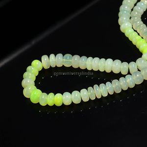 ลูกปัดเพรนไนต์ธรรมชาติทรงรอนเดลล์ขนาด 7 มม. 9 มม. สีเขียวไล่เฉด ลูกปัดพลอย 16 นิ้ว/เส้น ขายส่งจำนวนมาก ลูกปัดเพรนไนต์สำหรับทำเครื่องประดับ - Product Image 3