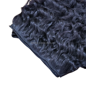 Paquetes de cabello Remy virgen humano 100%, extensiones de cabello rizado birmano Natural indonesio, máquina de trama doble, Color de cabello Natural - Product Image 5