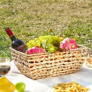 Sustainable Vietnam Eco Friendly <b>Picnic</b> <b>Basket</b> Wholesale, Handmade Natural Wicker Storage <b>Hamper</b> with Handle - Product Image 2