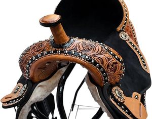 Premium Quality English Style Leather Western Horse Saddle Secure Seat Trail Saddles For By Mega Impex Made In Pakistan - Product Image 4