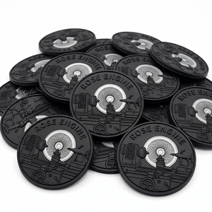 Badge rond en PVC et caoutchouc personnalisé avec logo, motif calibre et outil, à scratch, pour la fabrication en gros - Product Image 5