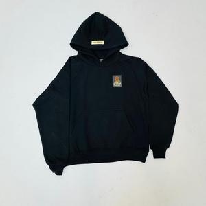 Sudadera con capucha oversize de invierno con cremallera de cuarto, efecto desgastado, bordado y apliques, 100% algodón, de alta calidad y a la moda. - Product Image 1