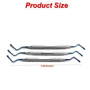 Curetas Dentales de Alta Precisión, Ergonómicas, de Acero Inoxidable, Instrumentos Manuales para Periodoncia - Product Image 3