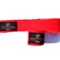 Bandages de boxe Eagle View RED 4 mètres x 5 cm, respirants, durables, universels, en coton et nylon, pour le kickboxing