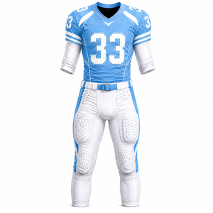 Conjunto de Pantalones y Camiseta de Fútbol Americano Personalizados con Estampado Sólido, Tela Elástica Transpirable, Uniforme de Equipo Juvenil y Adulto para Verano, Venta al Por Mayor - Product Image 2