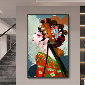 Papel pintado <span class=keywords><strong>de</strong></span> acuarela grande <span class=keywords><strong>de</strong></span> estilo chino, pintura <span class=keywords><strong>de</strong></span> Arte <span class=keywords><strong>de</strong></span> niña para decoración Interior del hogar, uso interior - Product Image 1