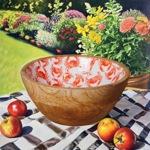 ชามสลัดไม้หรูหราทันสมัยเป็นมิตรกับสิ่งแวดล้อมและขัดเงาสำหรับใช้ในบ้านหรืองานปาร์ตี้ - Product Image 4