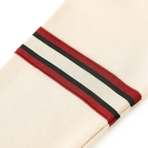Sorority Women's Cream Crew Neck Sweatshirt With Red And <b>Black</b> Stripes <b>Long</b> Sleeve Knitted Cotton Casual <b>Top</b> With Pockets - Product Image 6