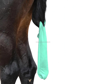 Housse anti-moustiques multicolores avec logo et design personnalisés, extensible dans 4 directions, couleur aquamarine, sac pour queue de cheval - Product Image 2