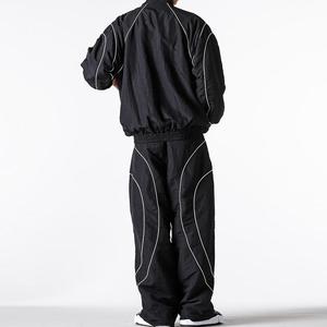 Conjunto Deportivo Reflectante para Hombre, Chaqueta Cortavientos Negra, Personalizable con Logotipo, de Poliéster Impermeable, Ecológico y Ligero, con Cierre - Product Image 6