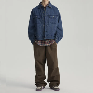 Nouvelle Veste en Jean Bleue pour Homme, 100% Coton Respirant, Séchage Rapide, Automne Hiver, Style Cowboy, Coupe Oversize, Boutons et Poches, Marque Reconnaissable - Product Image 1