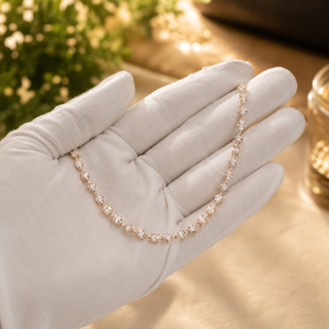 Mixed Diamond Choker <b>Necklace</b> for Women 10K Rose Gold Plated Wedding Jewelry Elegant Moissanite Anniversary Gift - Product Image 3