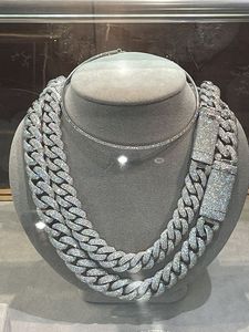 Hip Hop <b>Statement</b> <b>Necklace</b> 10k Gold Plated 925 Silver Cuban Chain Moissanite Men's Everyday Wear Gift Jewelry - Product Image 1
