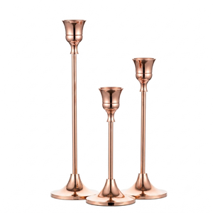 Porte-bougie décoratif en cuivre pour bougies coniques, idéal pour la maison, les mariages et les décorations de Noël, porte-bougie en métal durable - Product Image 2