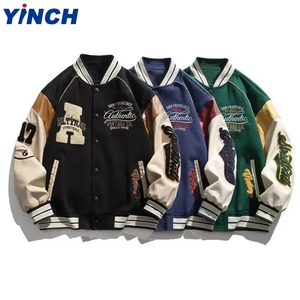 <span class=keywords><strong>Veste</strong></span> de sport décontractée à col montant brodée avec logo personnalisé, coupe-vent, style universitaire, pour <span class=keywords><strong>homme</strong></span> – Meilleure vente - Product Image 3