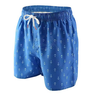 Shorts de bain pour hommes à séchage rapide, motif rayé, logo imprimé, style sportif, pour l'été, personnalisables, vente en gros directe usine - Product Image 1