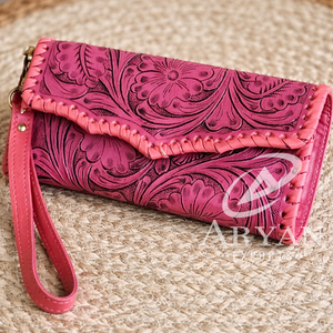 Portefeuille long pour femme, nouvelle collection, multifonction, grande capacité, en cuir artisanal, porte-cartes, pochette à main - Product Image 1