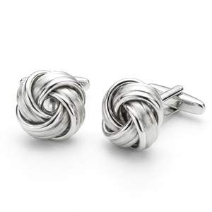 Boutons de manchette élégants en alliage de zinc personnalisés, motif couronne, cadeau d'affaires - Product Image 1