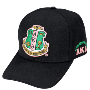 AKA Crest Black Ball <b>Cap</b> Adjustable Strap Hat Embroidered Logo Baseball <b>Cap</b> Classic <b>Women</b> Men Casual Fashion Headwear Gift Idea - Product Image 1