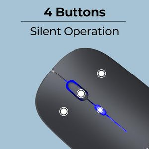 Wireless <b>Mouse</b> Dual Mode 2.4GHz + BT up to 1600 DPI Ergonomic Design 4 Buttons - Product Image 3