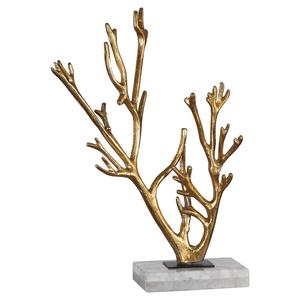 Artistic Vertical Gold Metal Ornament Minimalist Abstract Sculpture for Luxury Hotel Lobby & Executive Desktop Decor - Product Image 3