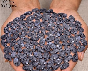 Lote de Cabujones de Larvikita Natural Pulida, Piedras Preciosas Sueltas de Varias Formas, Piedra Semipreciosa para Fabricación de Joyas, Venta al Por Mayor - Product Image 3
