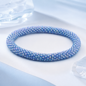 Bracelets de mode classiques unisexes multicolores en fil de coton tissé avec perles de verre du Népal, faits à la main au crochet, 18 cm, vente en gros - Product Image 3