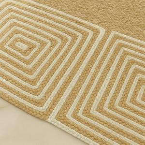 Alfombra de Yute Tejida a Mano Estilo Boho Chic, Patrón en Espiral, Fibra Natural, Alfombra Rústica para Decoración del Hogar - Product Image 5