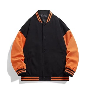 High Quality <b>Winter</b> Men's Unisex Varsity <b>Jacket</b> Woolen Embroidery Casual Windbreaker Outerwear - Product Image 2