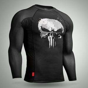 Rashguard à manches longues avec logo personnalisé, tissu extensible durable pour le surf, le MMA, le BJJ, l'entraînement, options de design personnalisées - Product Image 2