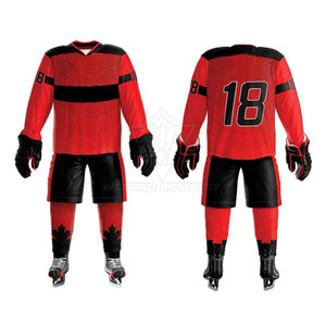 Uniforme de hockey sobre hielo para hombre de alta calidad, diseñado para brindar comodidad y rendimiento, tela transpirable con color y talla personalizables. - Product Image 2