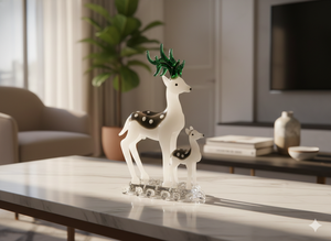 Figurines de cerf et de lion en verre faites à la main, décoration de luxe pour la maison, cadeau, objet de décoration pour mariage, anniversaire, Saint-Valentin, export, présentation sur table - Product Image 4
