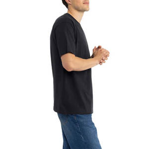 T-shirts pour hommes Next Level en tissu tri-mélange, col rond, manches courtes, coupe classique, décontractés, bleu marine - Product Image 5