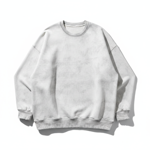 เสื้อสเวตเชิ้ตผู้ชาย คอสูง ผ้าฝ้าย 100% ทรงโอเวอร์ไซส์ ซักแล้ว เสื้อสเวตเชิ้ตขายส่ง เสื้อแขนยาวผู้ชาย ออกแบบได้ตามต้องการ - Product Image 1
