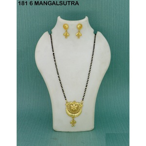 Mangalsutra en or plaqué or en gros, long, pour usage quotidien, finition or, mangalsutra traditionnel pour mariage - Product Image 3