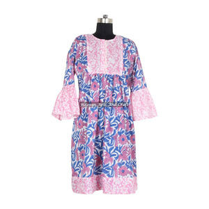 Indian Manufacturing Wear Sexy Dress for Ladies DHB010 Best Hand Block Print Dress Manufacturing - Product Image 2